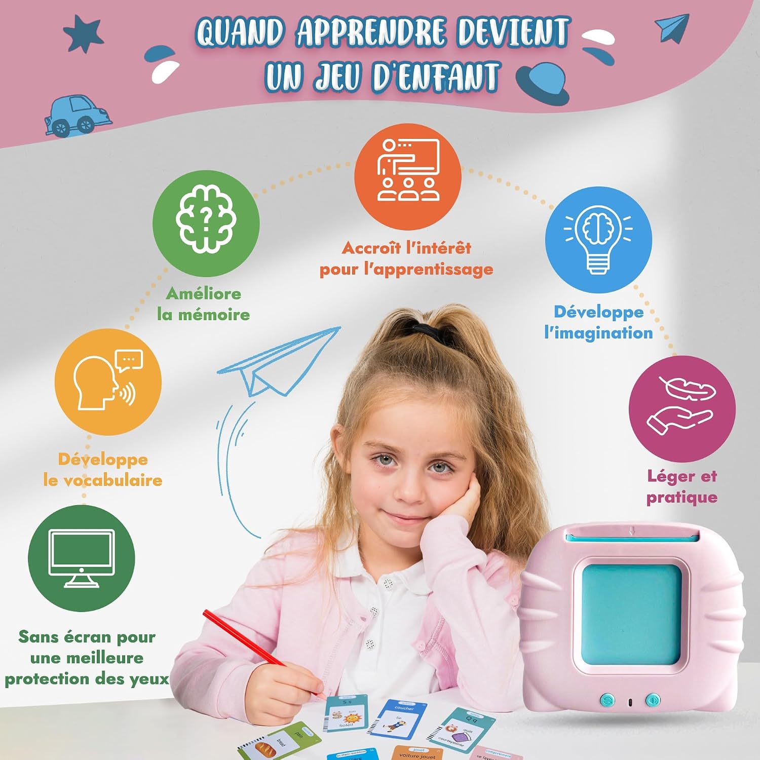 VANIKO Bilingual Talking Flash Cards Educational Learning Toy 112 Cards