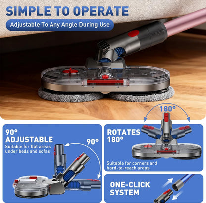 NIKYJM Mop Head for Dyson Vacuum, Removable Tank, 8 Pads