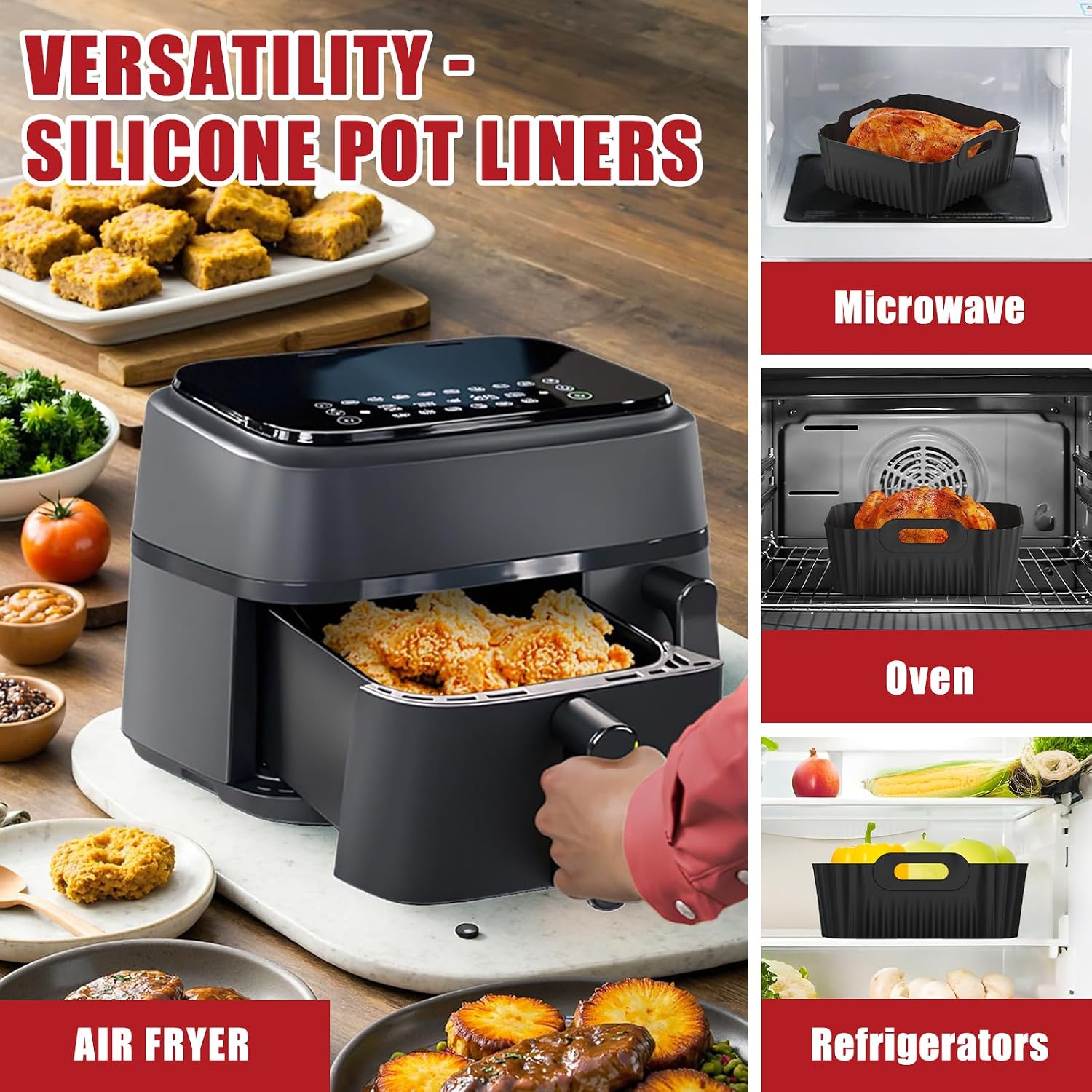 PETHREE Silicone Mould for Philips Airfryer Dual Basket 6L/3L