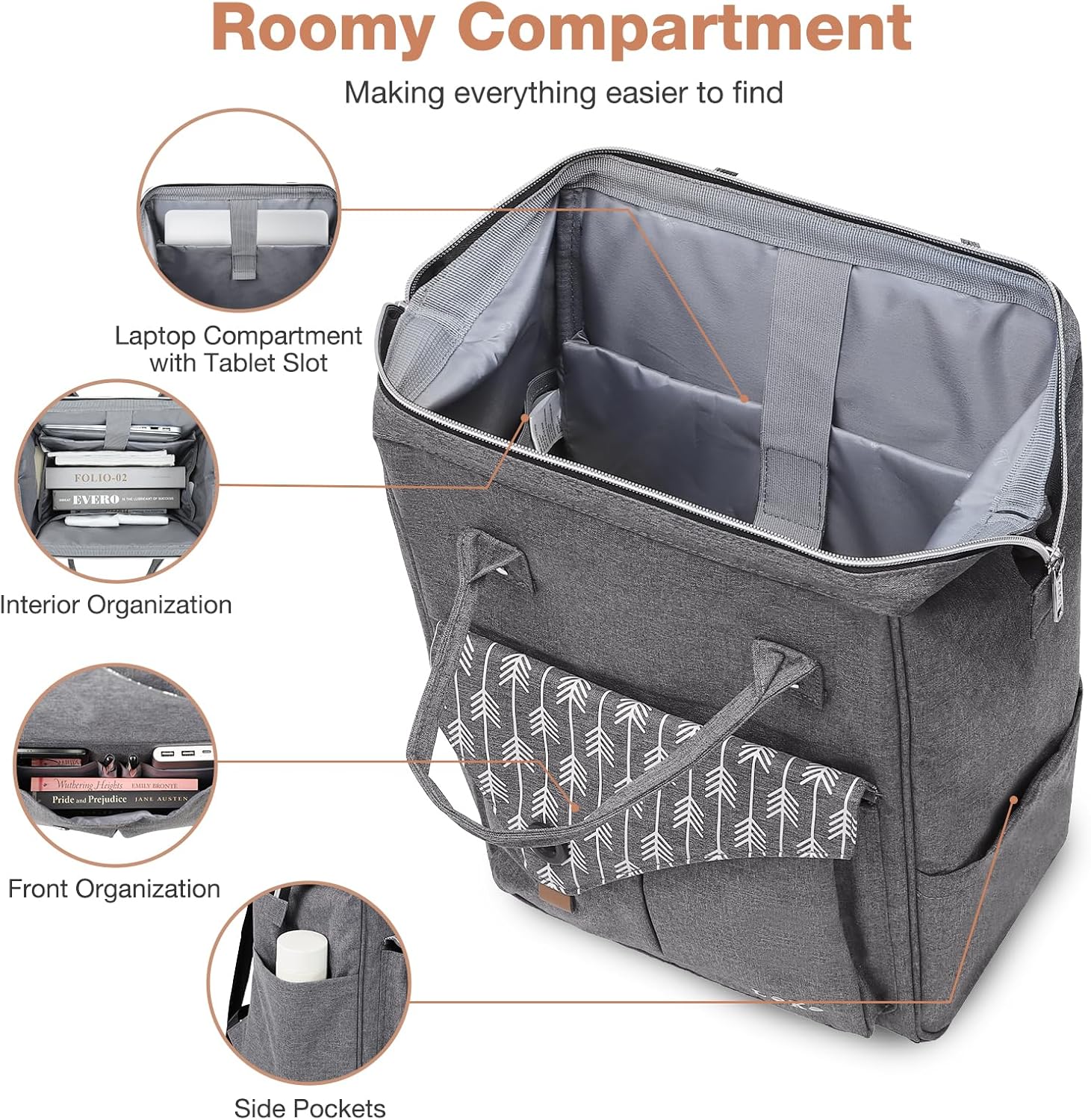 Lekesky 15.6 Inch Laptop Backpack