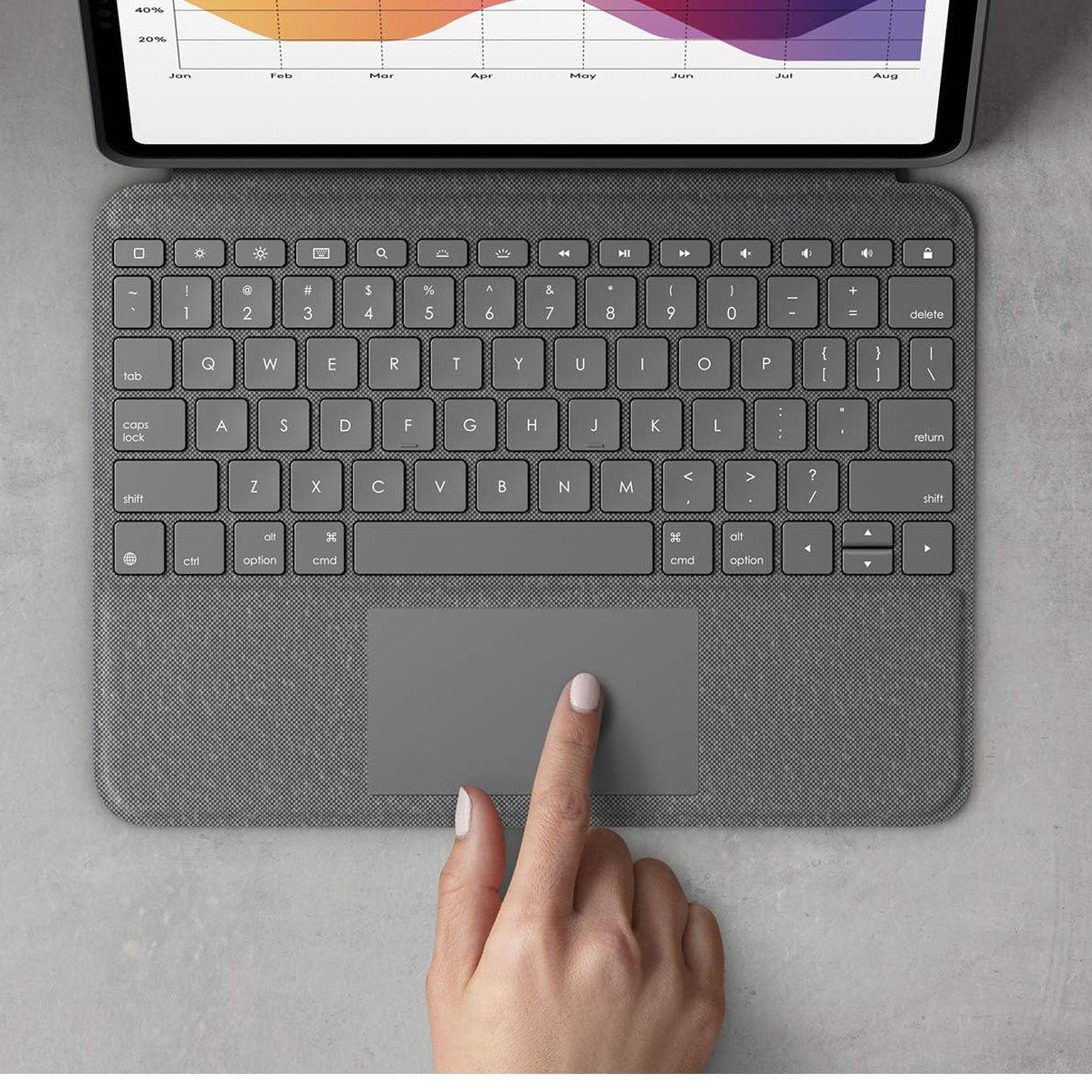 Logitech Folio Touch Keyboard Case with Trackpad for iPad Air