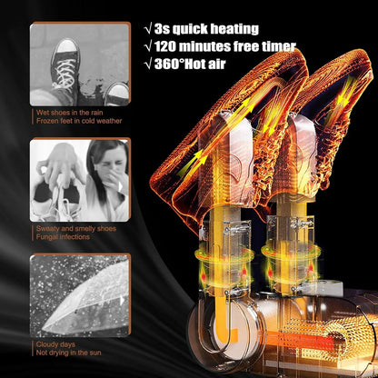 EPROICKS Portable Electric Shoe Dryer with Timer and Antibacterial Light - Gomix Brands Outlet