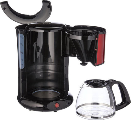 Moulinex Subito Drip Coffee Machine 1000W 1.25L Red/Black FG360D