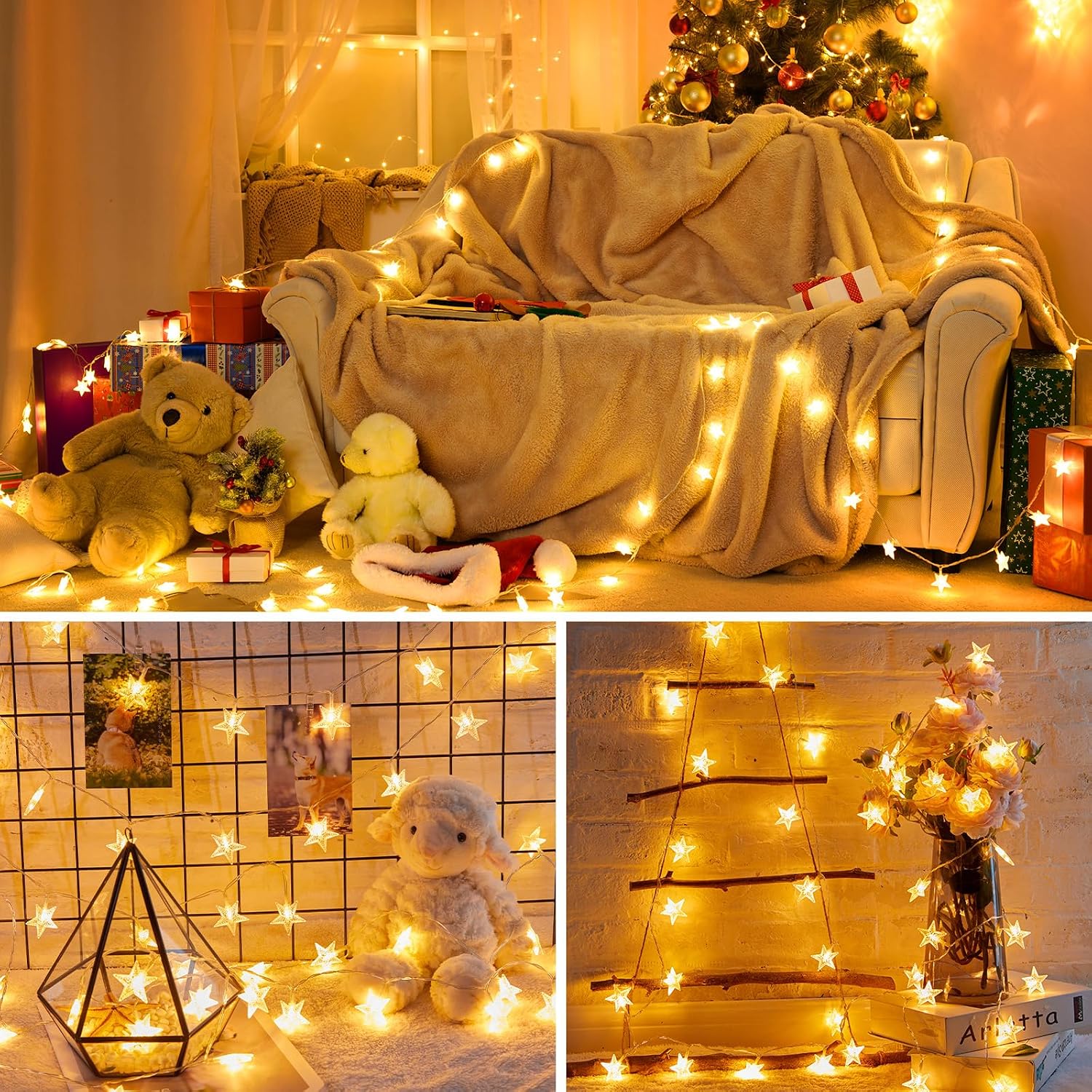 Minetom 50 LED Star String Lights B_P_S_50_X 5.2m
