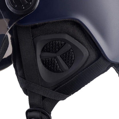 Black Crevice Arlberg Ski Helmet with Dual Visor