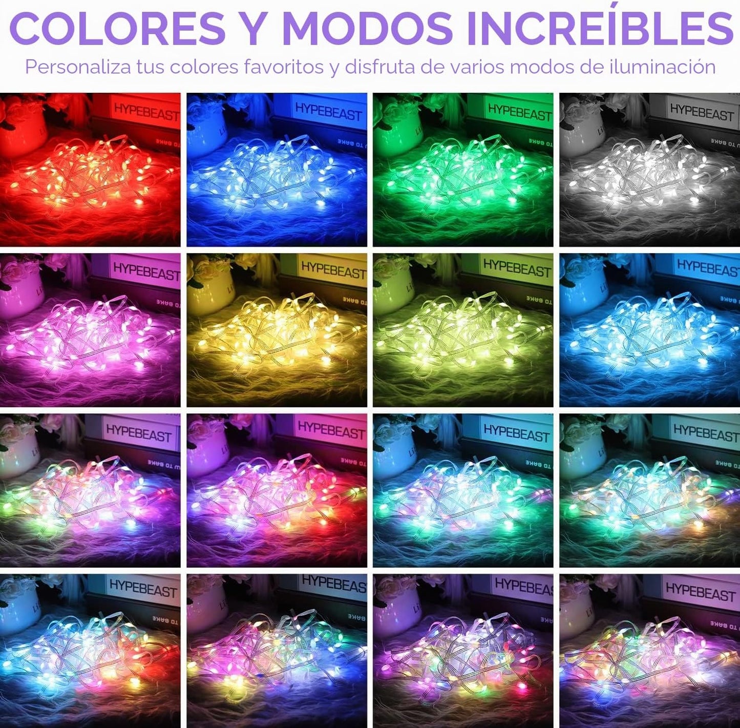 ZWOOS 10m 100 LED RGB String Lights Music Sync USB IP65 App Remote