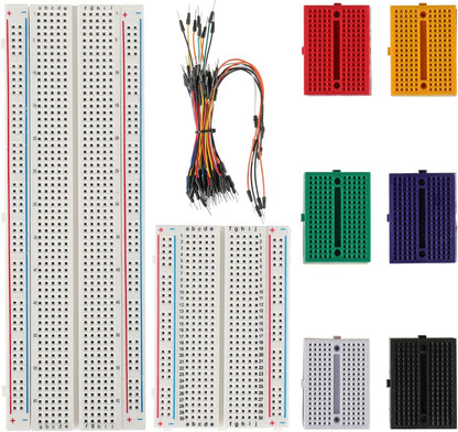 BOJACK Solderless Breadboard Kit: 830, 400, 170 Tie Points, Jumper Wires Set