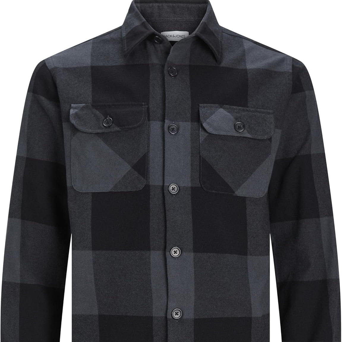 JACK & JONES Men's Comfort Fit Overshirt – Classic Cotton Long‑Sleeve Shirt