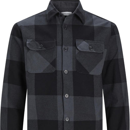 JACK & JONES Men's Comfort Fit Overshirt – Classic Cotton Long‑Sleeve Shirt