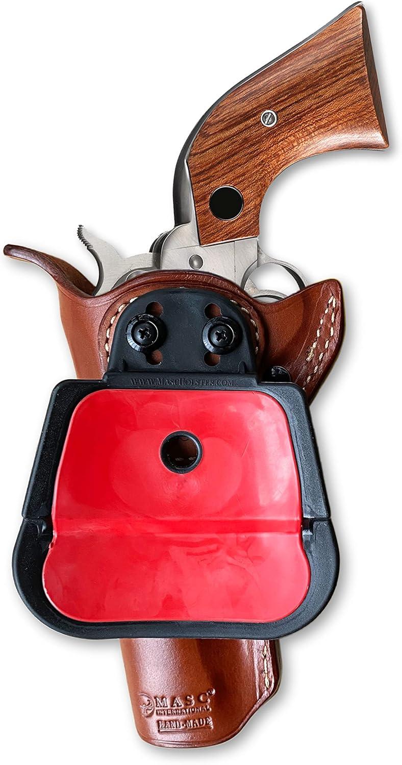 Premium Brown Leather Paddle OWB Revolver Holster for Blackhawk 4.6" - Gomix Brands Outlet
