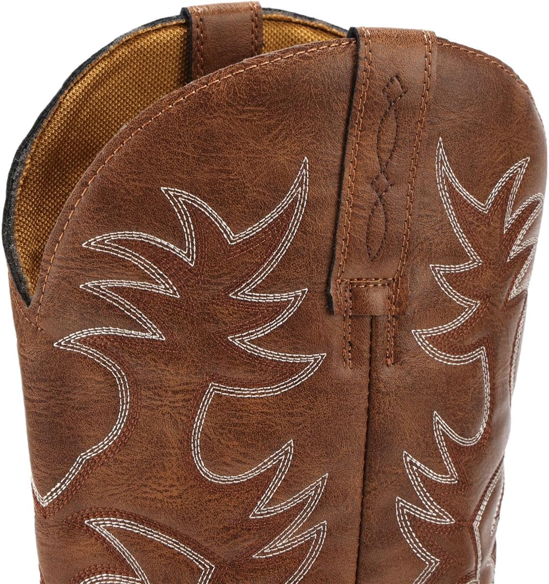 Men's Wide Toe Embroidered Cowboy Boots Slip Resistant Western Footwear