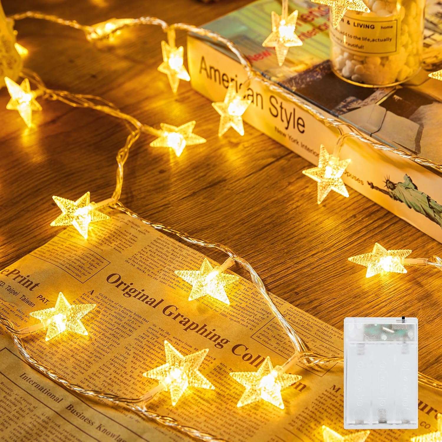 Minetom 50 LED Star String Lights B_P_S_50_X 5.2m