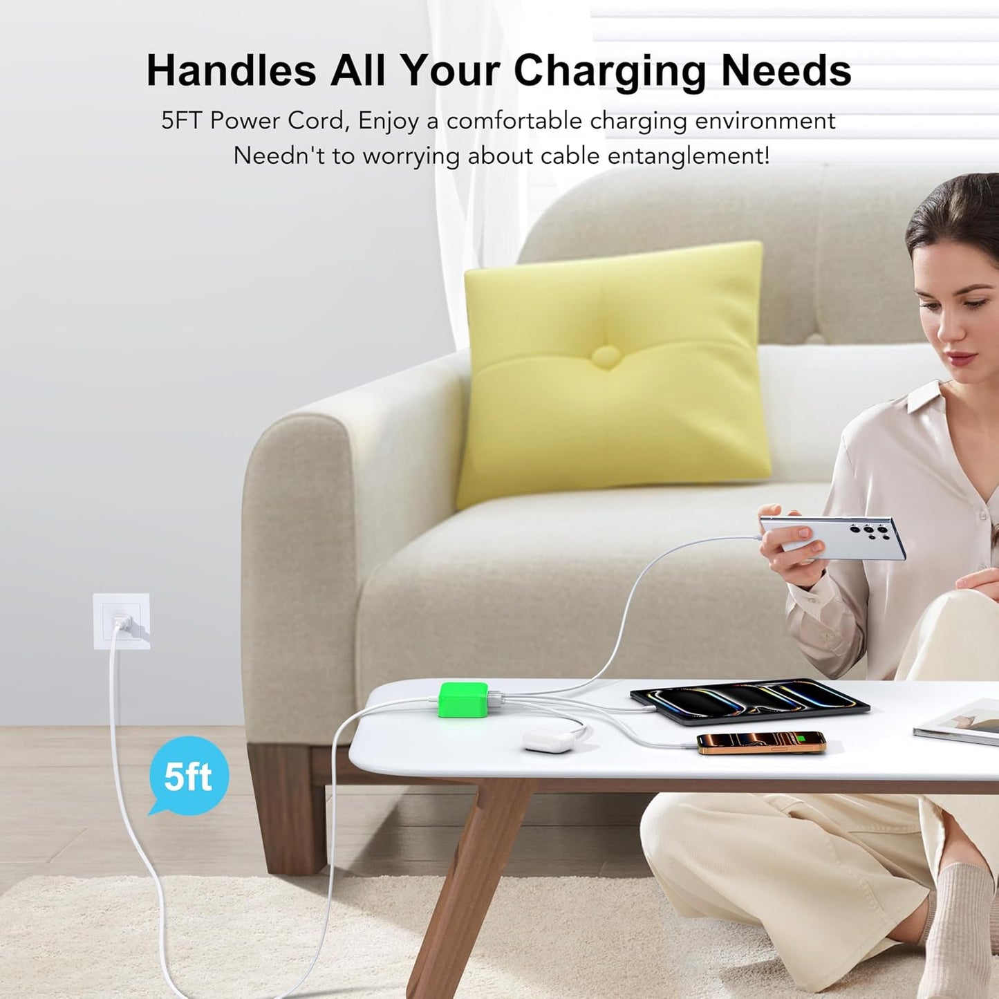 Teminice HNT-PC606 GaN Fast USB Charging Station Hub 6-Port