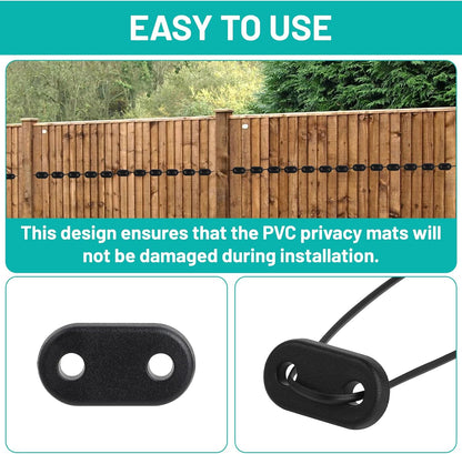 DBREAKS Privacy Screen Mounting Kit Weatherproof 105 pcs Black
