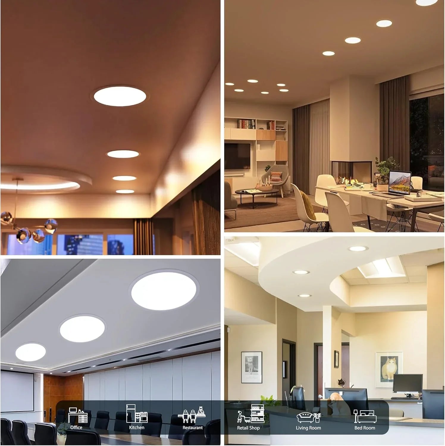 Pixelights 8" 18W LED Slim Round Recessed Panel Light - Gomix Brands Outlet