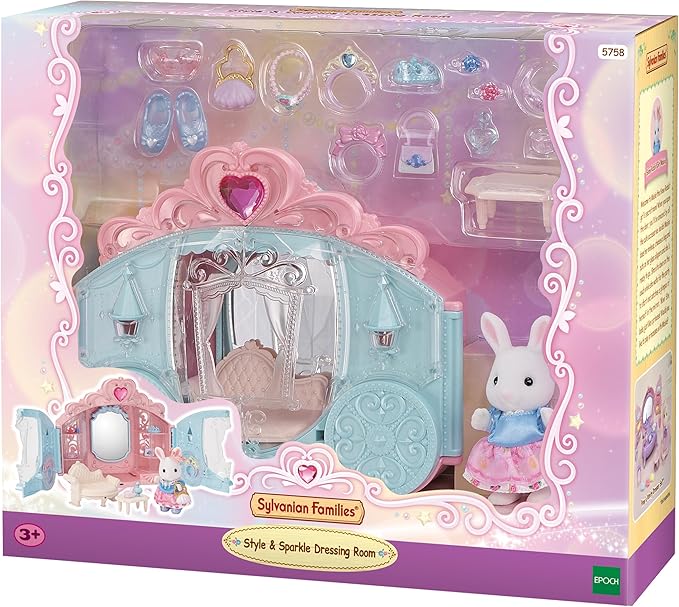 Sylvanian Families Elegant Dressing Room Playset with Snow Rabbit Figure