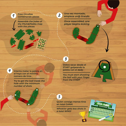 Pitch & Plakks Wooden Mini Golf Board Game Family Fun