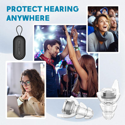 Hearprotek Hi-Fi Spirit Concert Ear Plugs High Fidelity Silicone Music Ear Plugs for Concerts Noise Reduction Hearing Protection Motorcycle Musicians Rave DJ Tinnitus Relief Medium Black