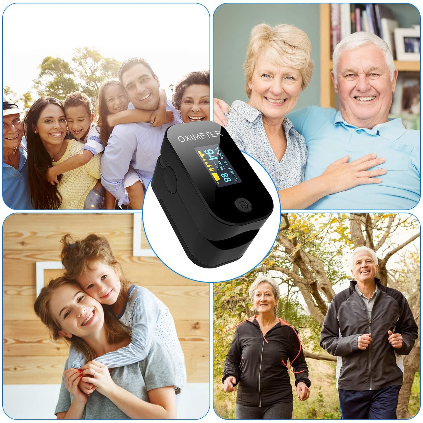 Mommed Pulse Oximeter Blood Oxygen Saturation Monitor with OLED Display