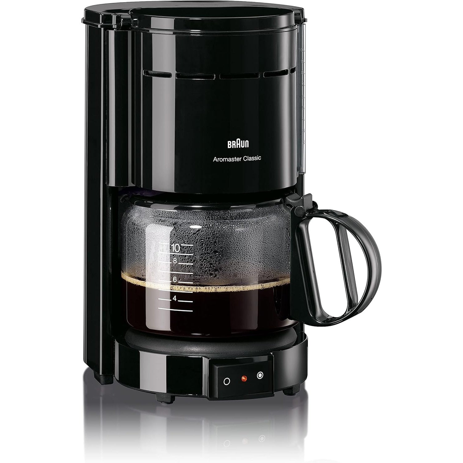 Braun KF47 Black 10‑Cup Filter Coffee Maker with Glass Jug