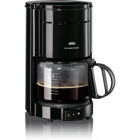 Braun KF47 Black 10‑Cup Filter Coffee Maker with Glass Jug