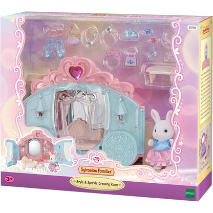 Sylvanian Families Elegant Dressing Room Playset with Snow Rabbit Figure