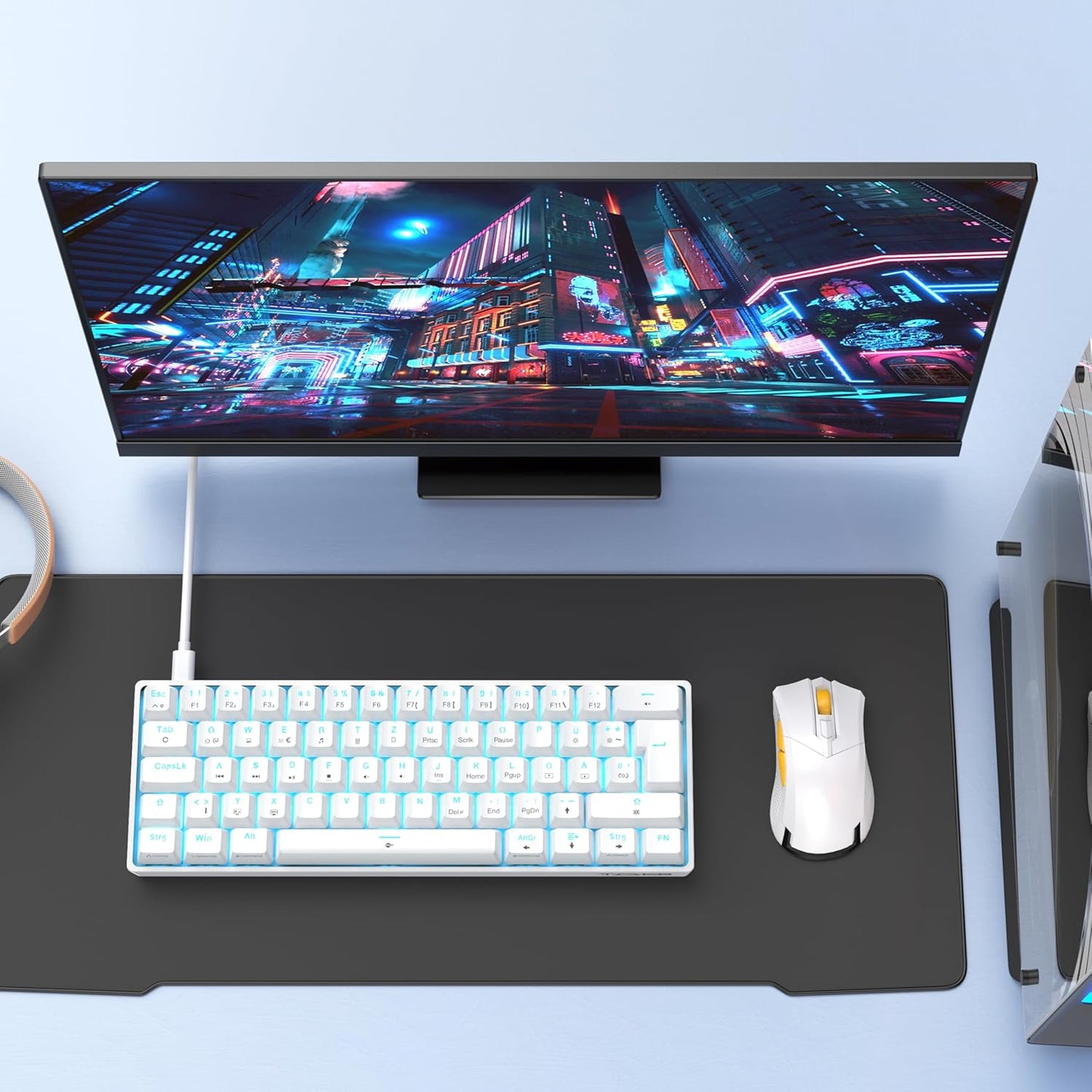 TMKB T61SE Compact Mechanical Gaming Keyboard with Red Switches