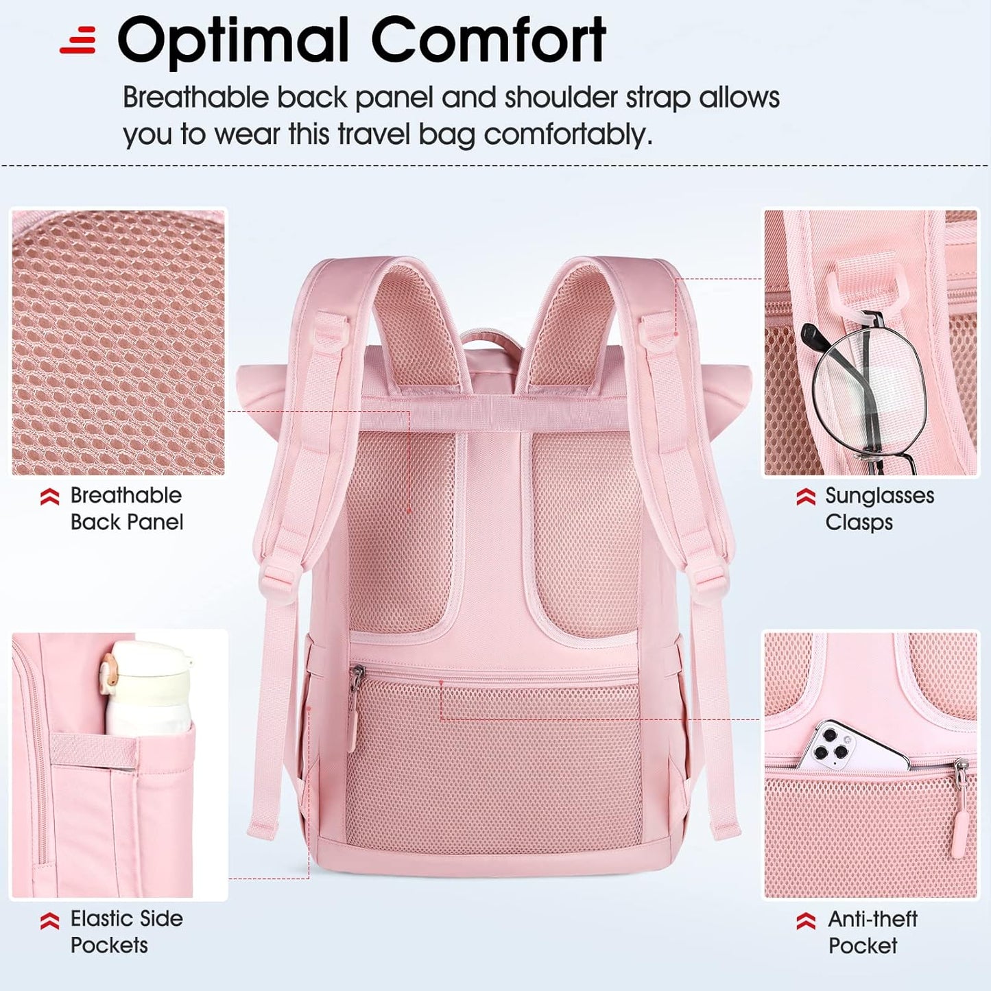 NEWHEY Expandable Rolltop Laptop Backpack 17.3" Waterproof 32L