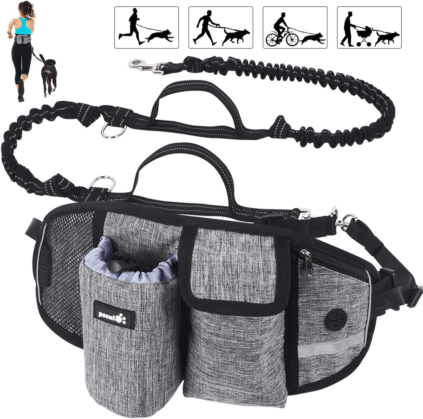 Pecute Hands-Free Dog Leash with Belt - Perfect for Running