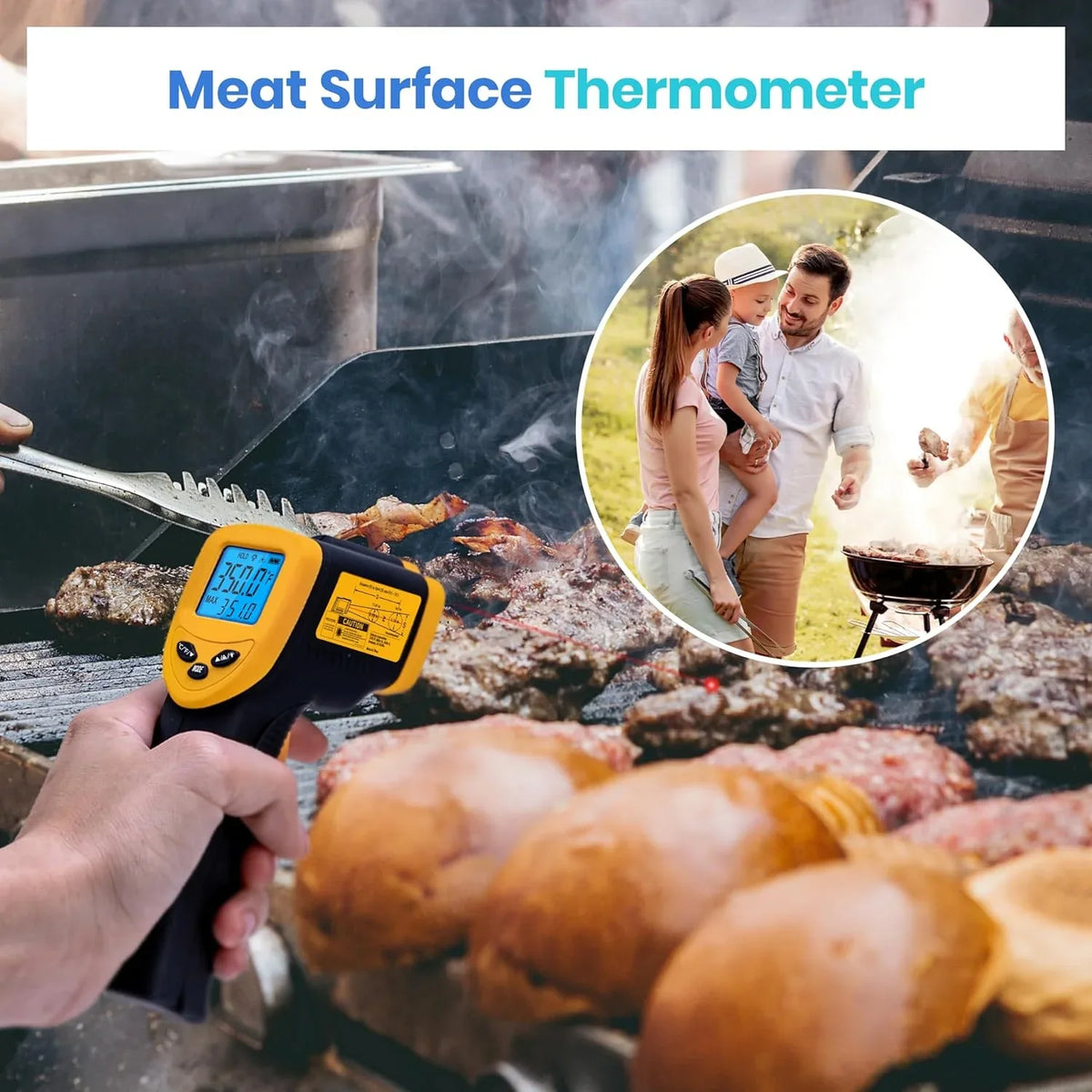 Etekcity 774 Laser Infrared Thermometer with Adjustable Emissivity - Yellow - Gomix Brands Outlet