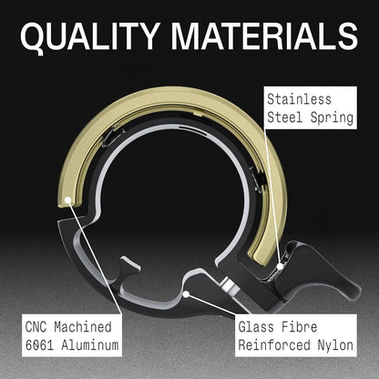 Knog Oi Aluminium Bike Bell – Large Brass 31.8mm Premium Ring