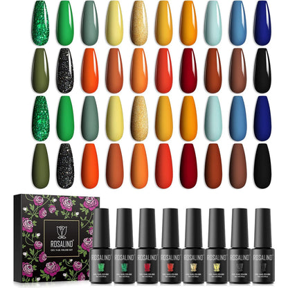 ROSALIND 20-Piece Gel Nail Polish Set – Vibrant Seasonal Shades