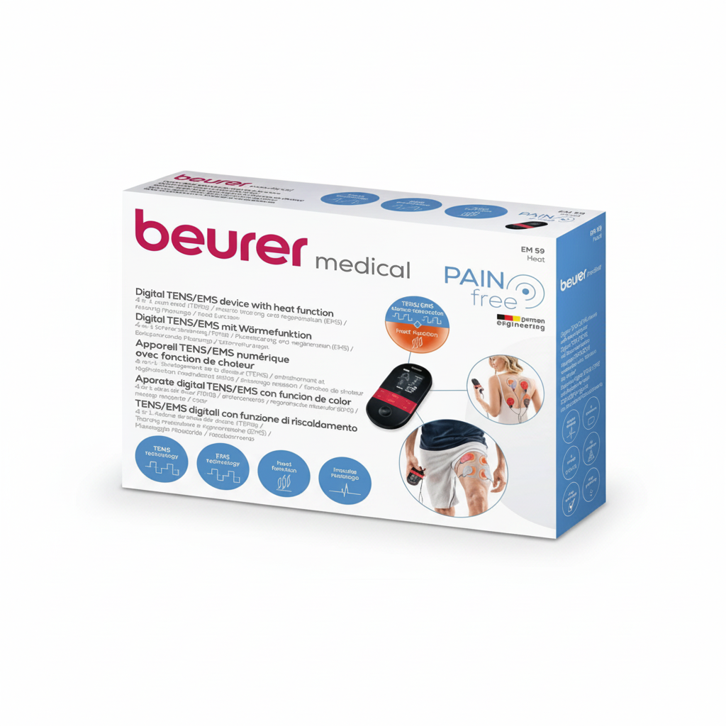 Beurer EM59 TENS Machine with Heat for Pain and Muscle Stimulation