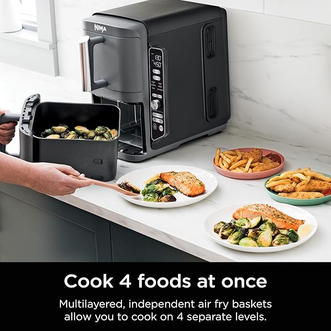 Ninja Double Stack XL Air Fryer: 9.5L Dual Basket, 6-in-1 Cooking Functions