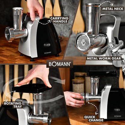 Bomann FW 6067 CB Meat Grinder 1000W Black