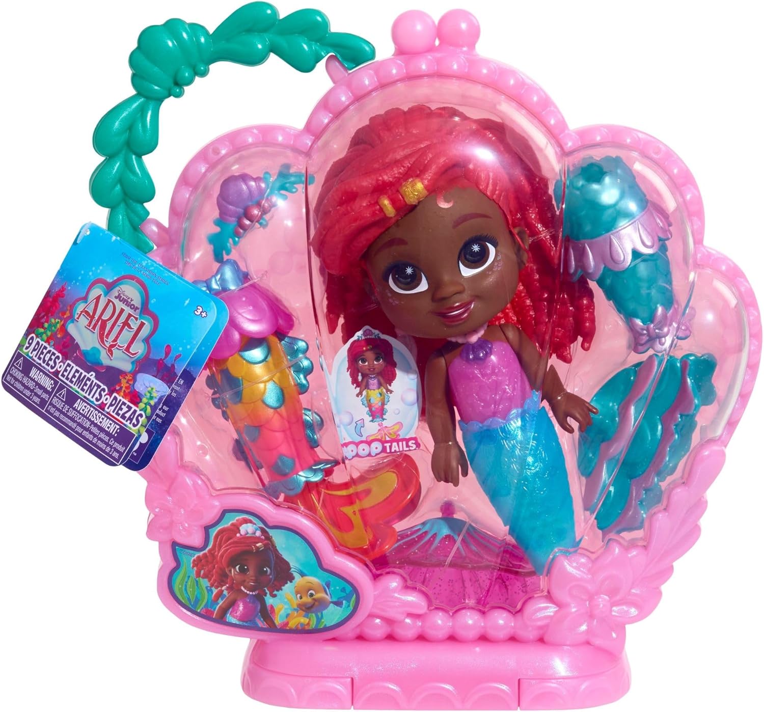 Just Play Disney Junior Ariel Mermaid Doll with Interchangeable Outfits
