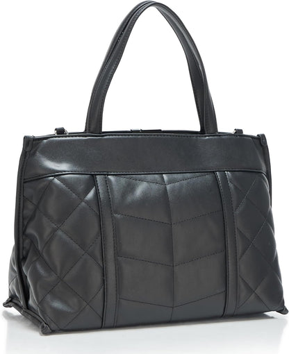 Steve Madden Belia Chevron Quilted Satchel – Chic Convertible Crossbody
