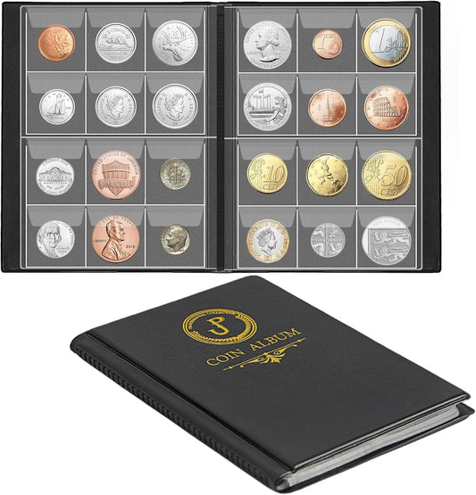 Uncle Paul 120-Pocket Compact Coin Album with PVC Pages