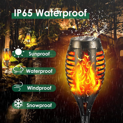 YAZEKY MAS-SJ7-332 Solar Torch Lights 12 LED 6-Pack