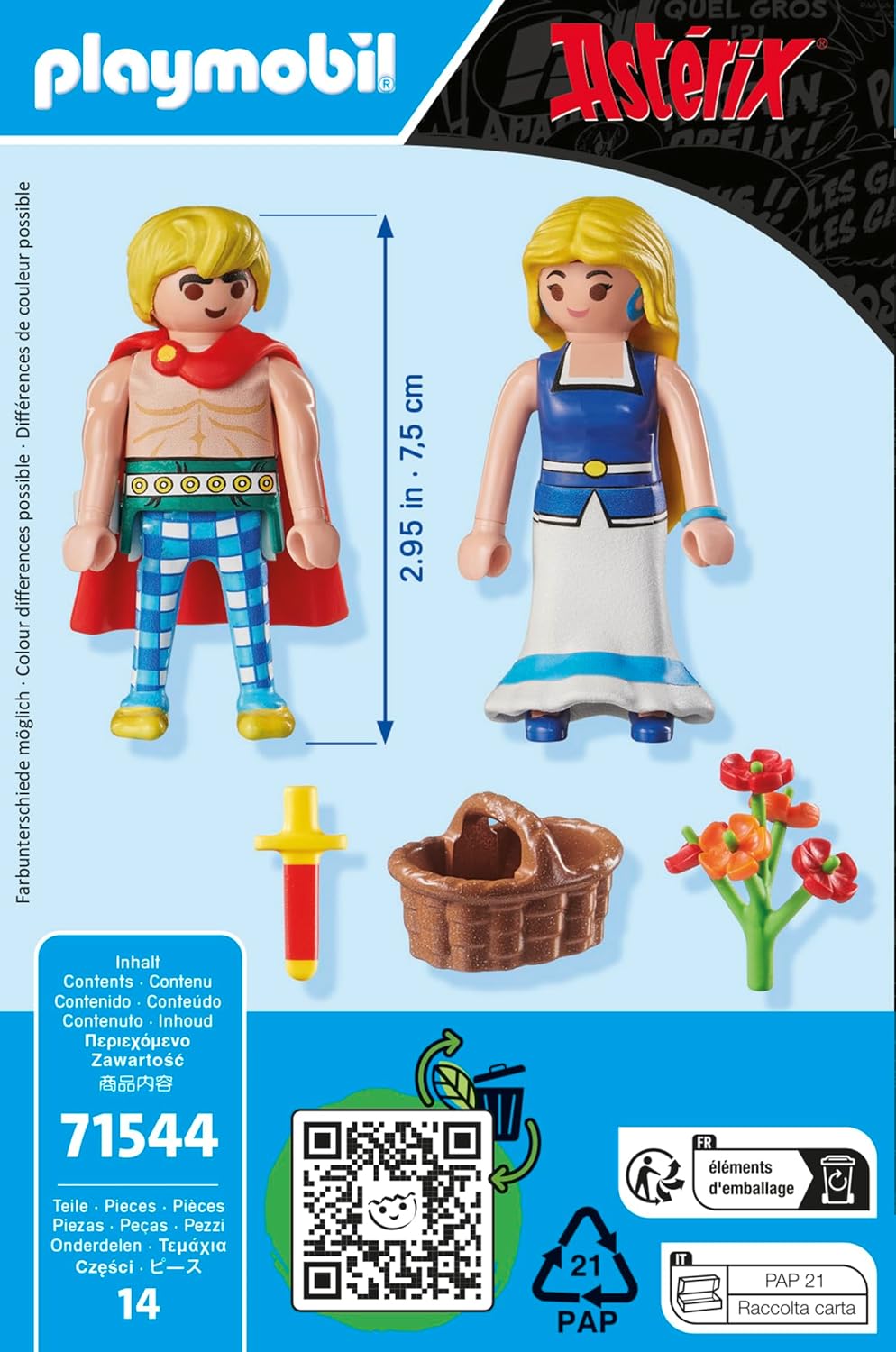 PLAYMOBIL Asterix Tragicomix Falbala Love Couple Figure Fun Toy Set