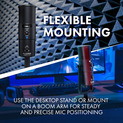 M‑Audio Uber Mic USB Condenser Microphone with Switchable Polar Patterns