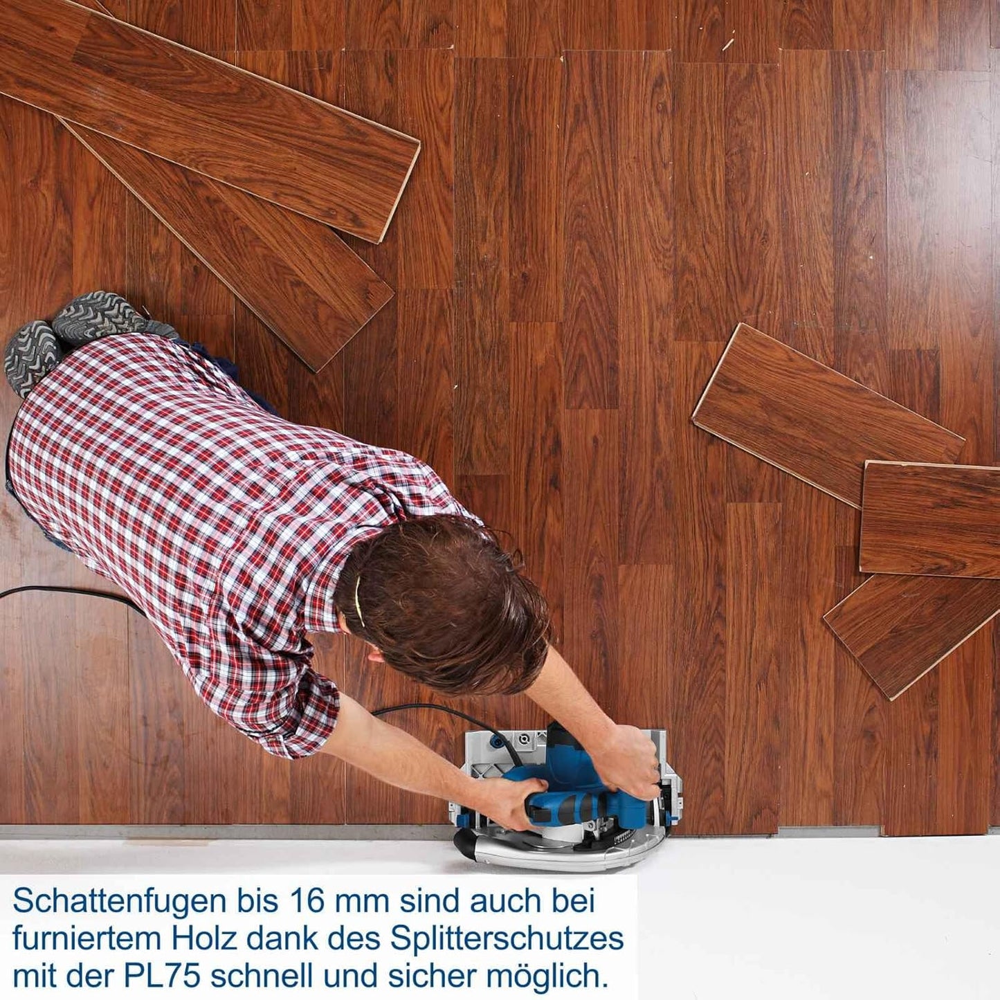 Scheppach PL75 1600W Plunge Circular Saw with 75mm Depth