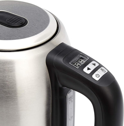 Amazon Basics 1.7L Stainless Steel Digital Kettle with Temperature Control