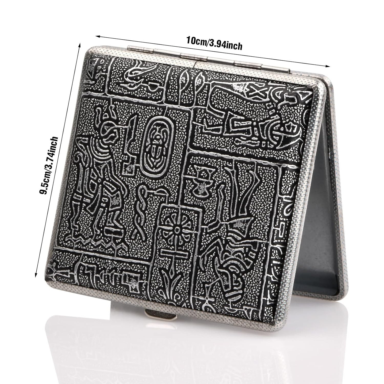 Nivofu Vintage Aluminum Cigarette Case Set, Gold and Silver