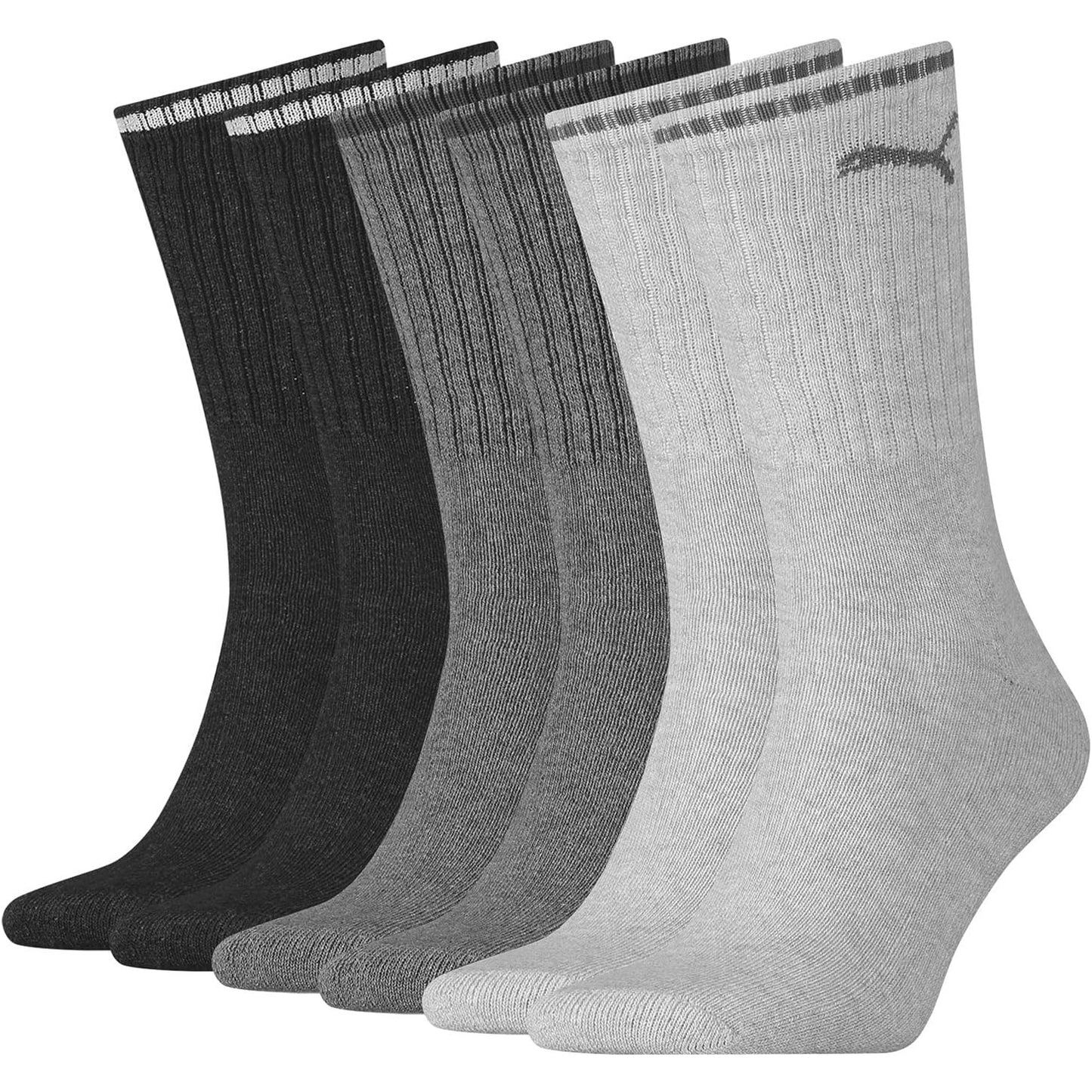 PUMA Unisex Crew Socks Pack of 3 Comfortable Athletic Cotton