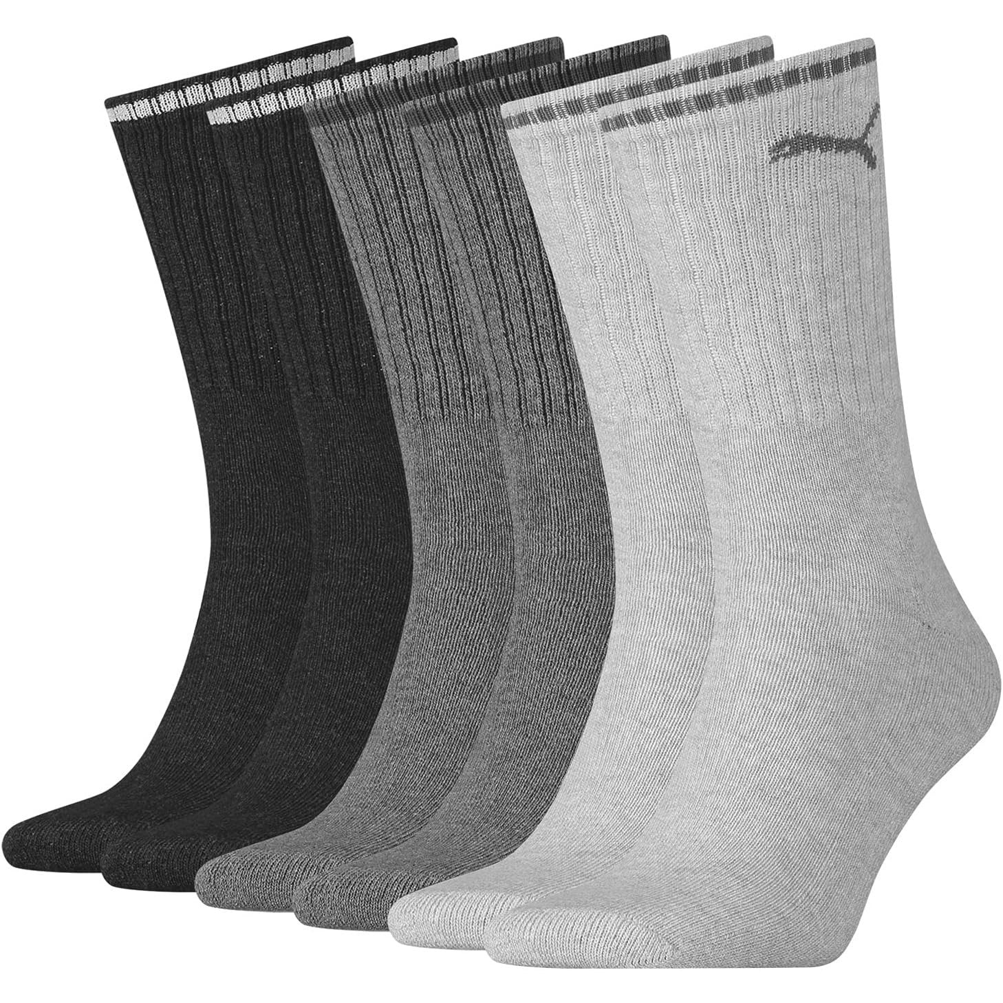 PUMA Unisex Crew Socks Pack of 3 Comfortable Athletic Cotton