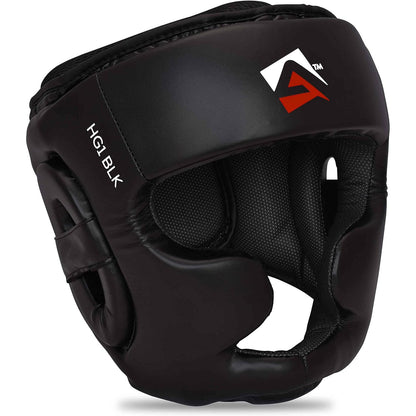 AQF Premium Full Face Boxing Headguard: MMA Training Headgear Muay Thai Sparring Protection