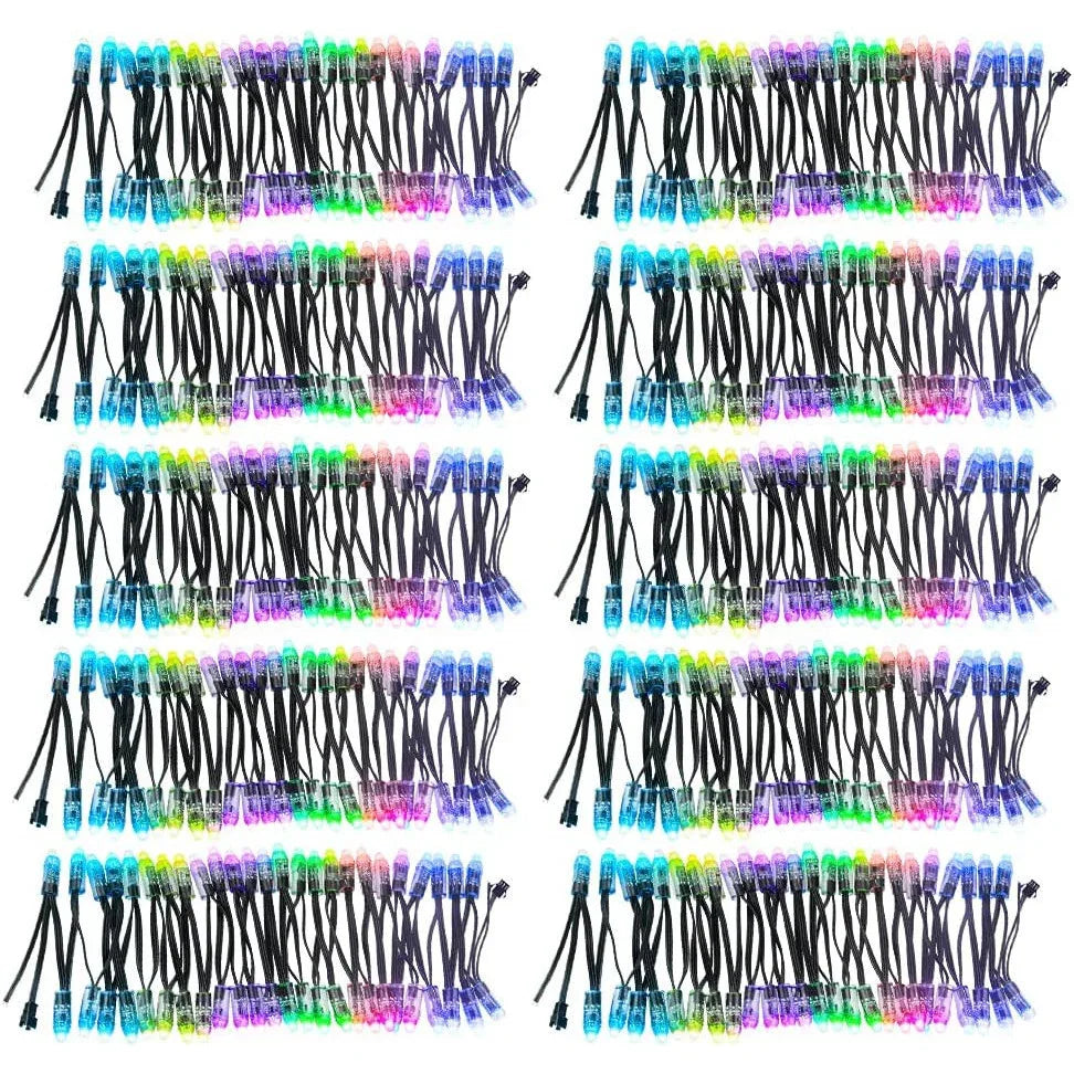 ALITOVE 12V WS2811 12mm Diffused RGB LED Pixel String 500pcs - Gomix Brands Outlet