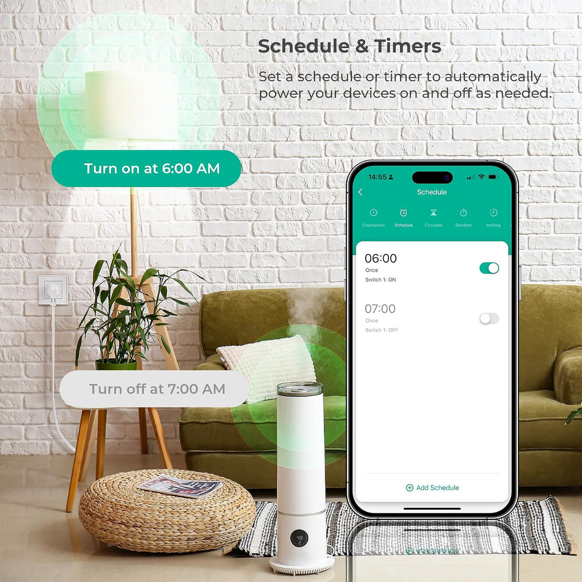 UPXNBOR 13A Smart WiFi Socket with Energy Monitoring