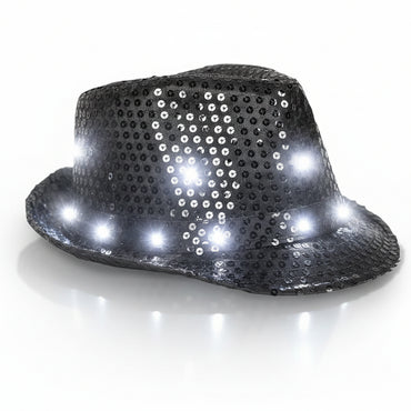 Livarno home Unisex LED Light Up Sequin Fedora Hat